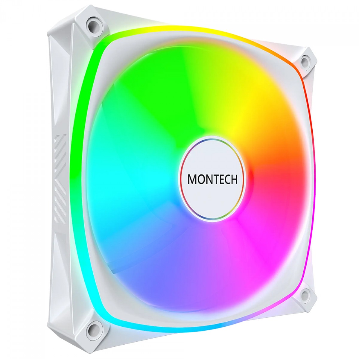 Cooler Para Gabinete Montech RX120 Pro, ARGB, 120mm, Reverse, PMW, Branco
