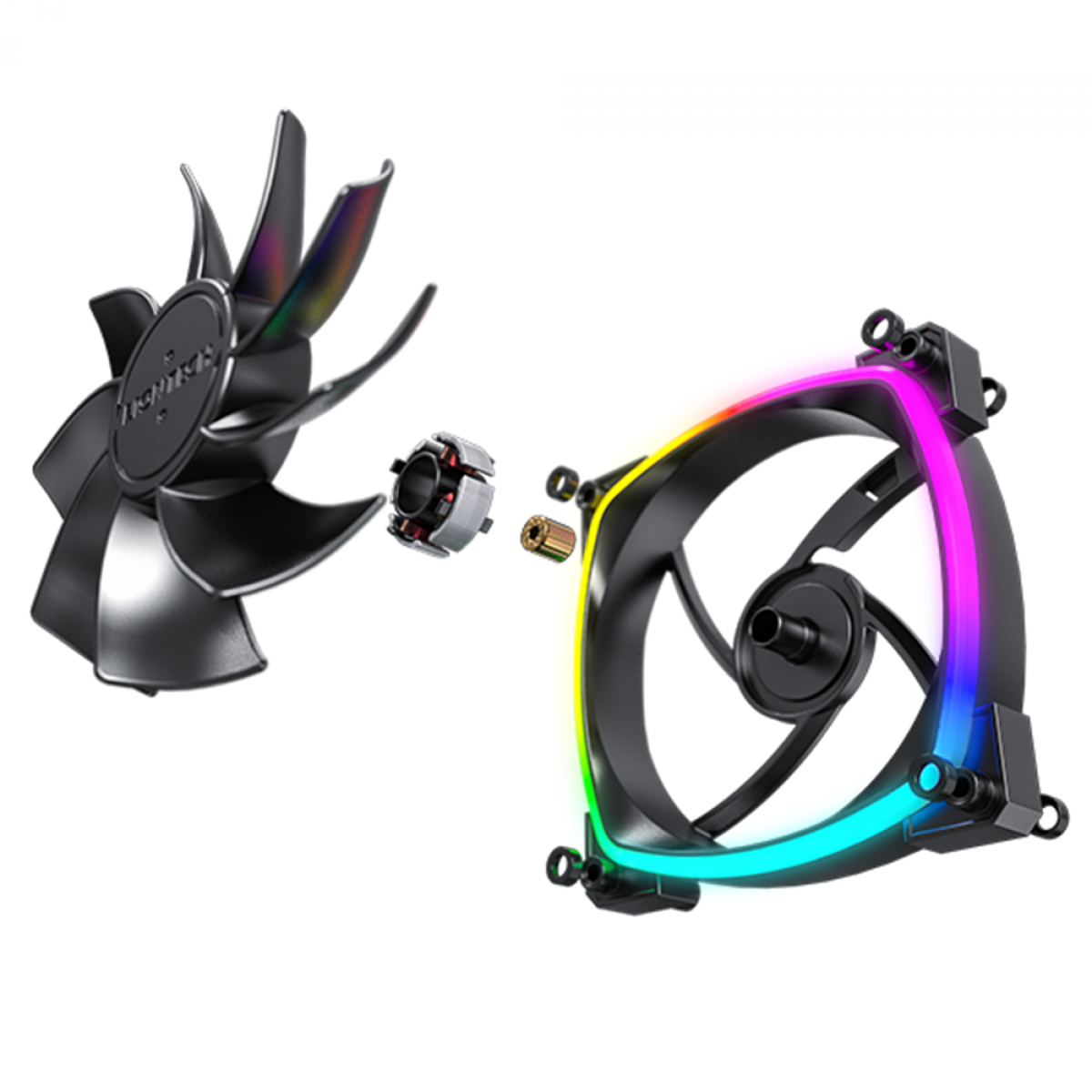 Cooler Para Gabinete Montech RX120 PWM, 120mm, Reverso, Black