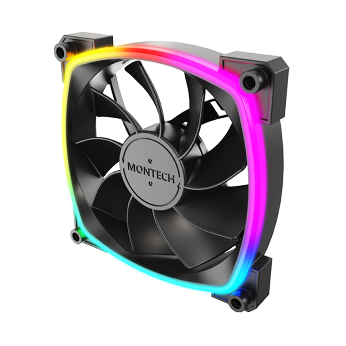 Cooler Para Gabinete Montech RX120 PWM, 120mm, Reverso, Black
