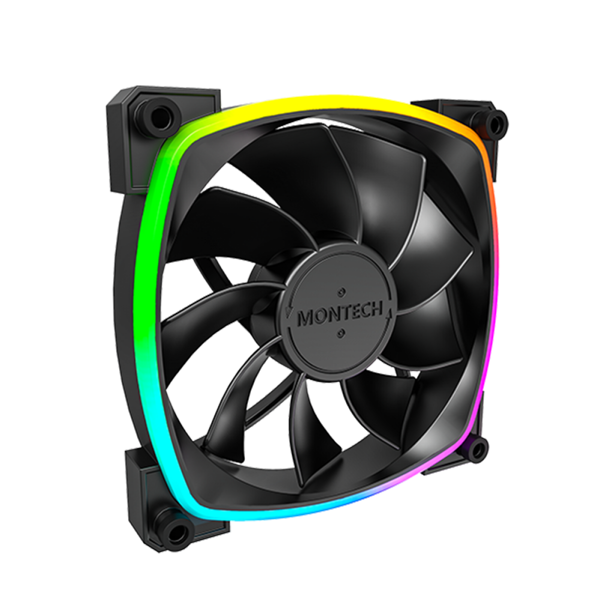 Cooler Para Gabinete Montech RX120 PWM, 120mm, Reverso, Black