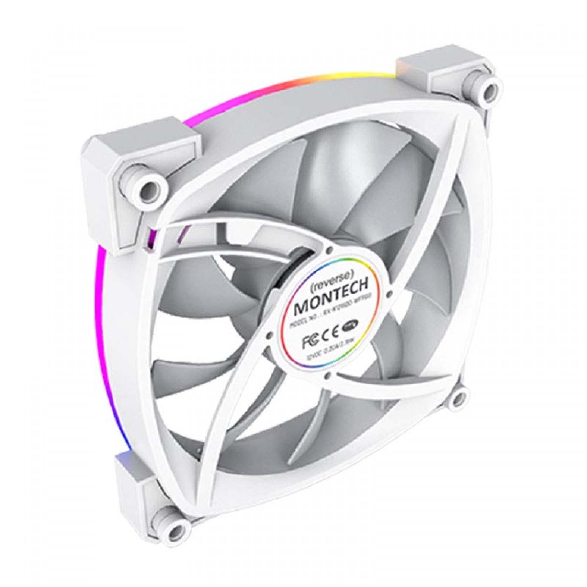 Cooler Para Gabinete Montech RX120 PWM, 120mm, Reverso, White