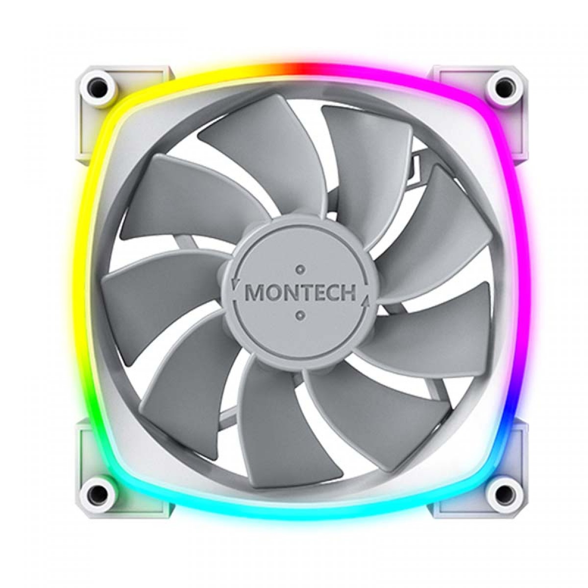 Cooler Para Gabinete Montech RX120 PWM, 120mm, Reverso, White