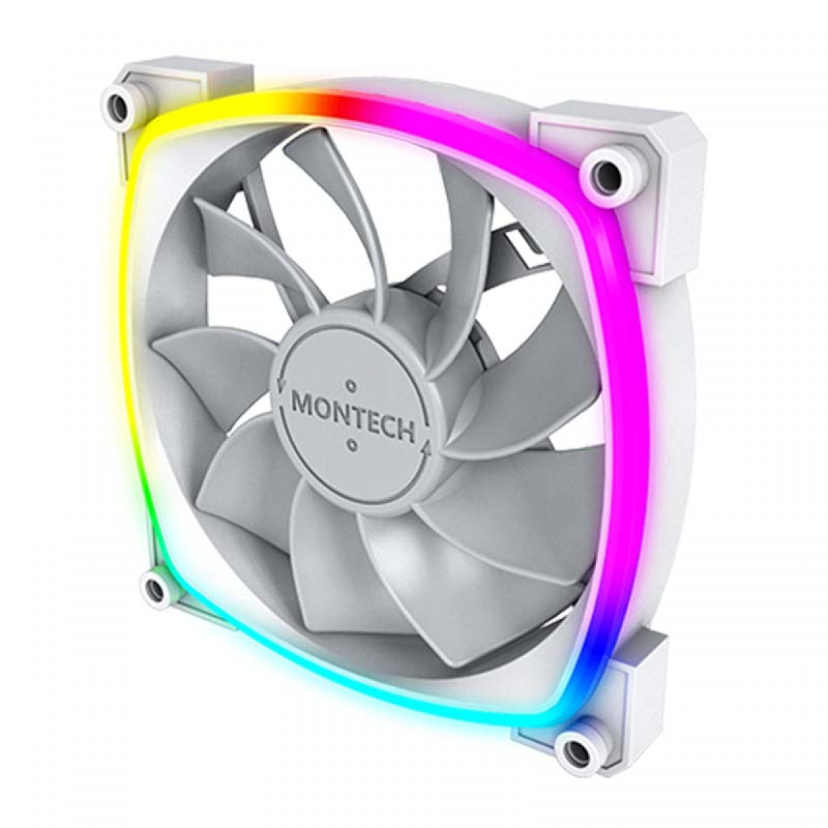 Cooler Para Gabinete Montech RX120 PWM, 120mm, Reverso, White