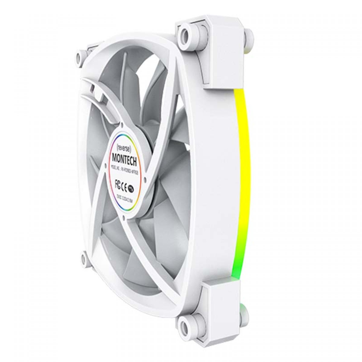 Cooler Para Gabinete Montech RX120 PWM, 120mm, Reverso, White
