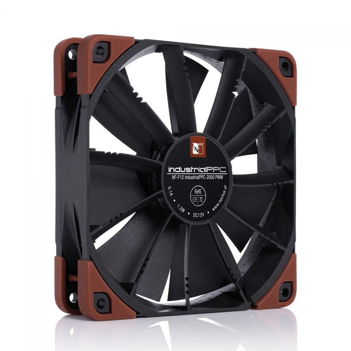 Cooler para Gabinete Noctua NF-F12 industrialPPC-2000 PWM, Black, 120mm, NF-F12 iPPC-2000 PWM