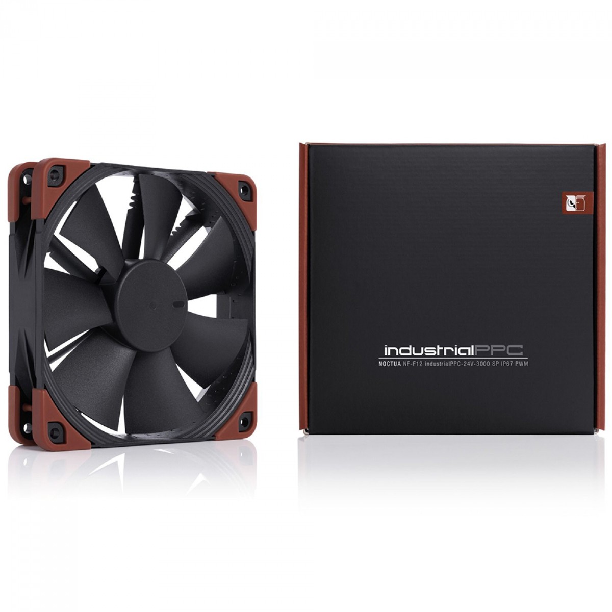 Cooler Para Gabinete Noctua NF-F12 industrialPPC 24V 3000 SP IP67 PWM, 120mm, Black - Open Box