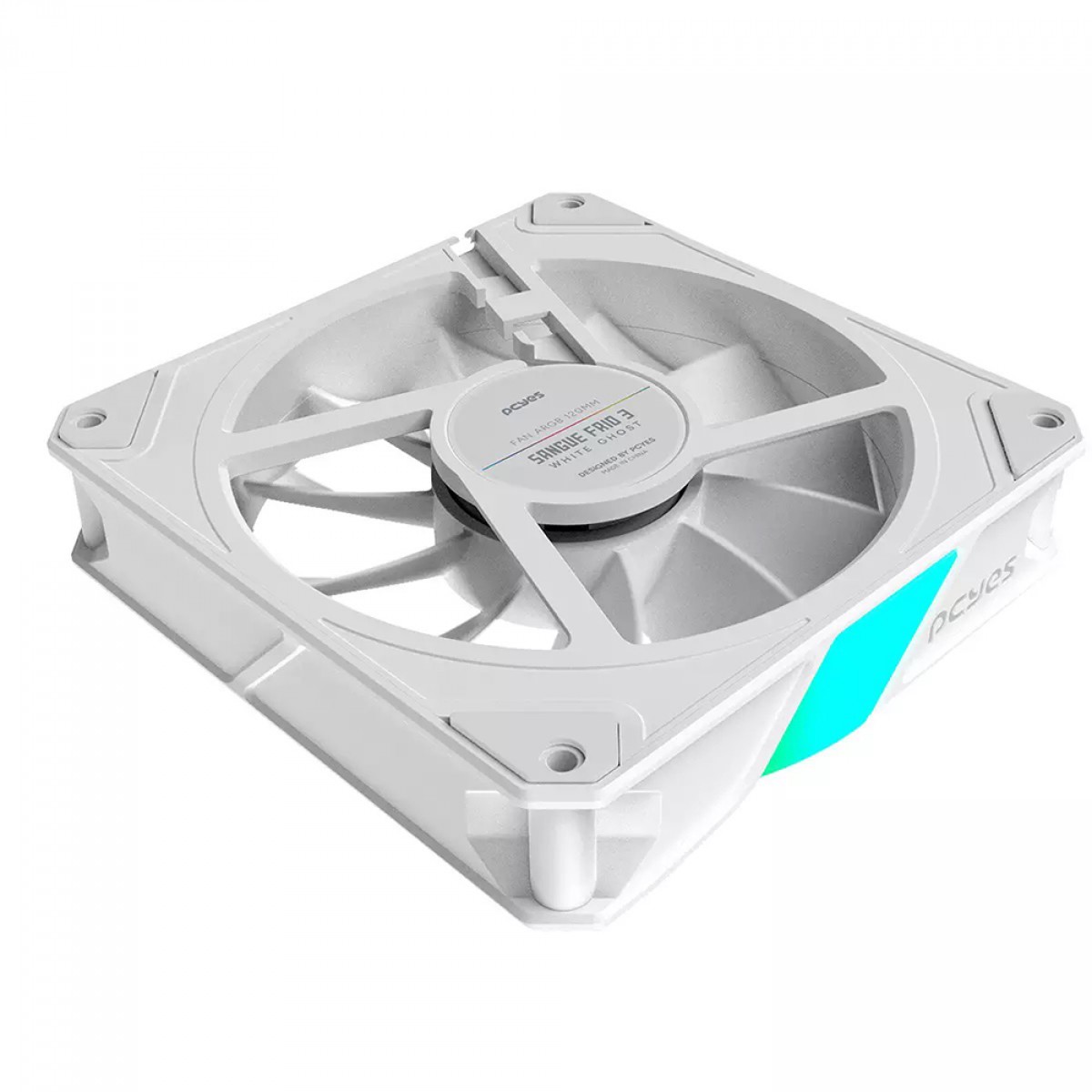 Cooler Para Gabinete PCYES Sangue Frio 3 ARGB White Ghost, 120mm, Branco, ARGBSF3WGBR