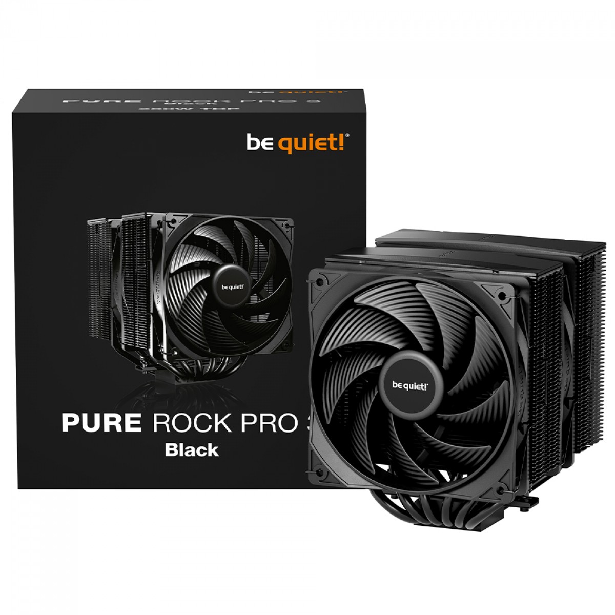 Cooler Para Processador Be Quiet Pure Rock Pro 3 Black, 120mm, Intel/AMD, Preto, BK042