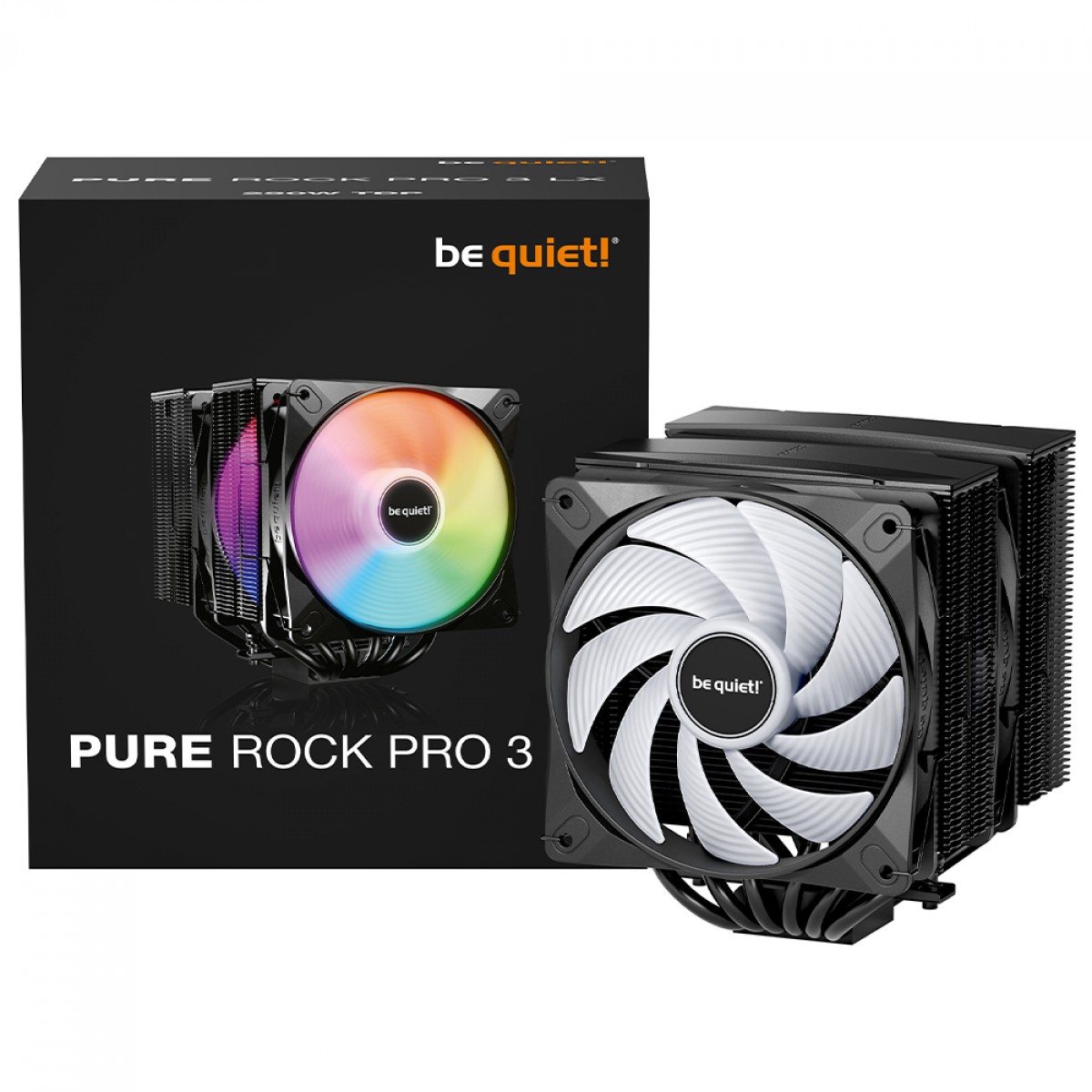 Cooler Para Processador Be Quiet Pure Rock Pro 3 LX, ARGB, 120mm, Intel/AMD, Preto, BK043