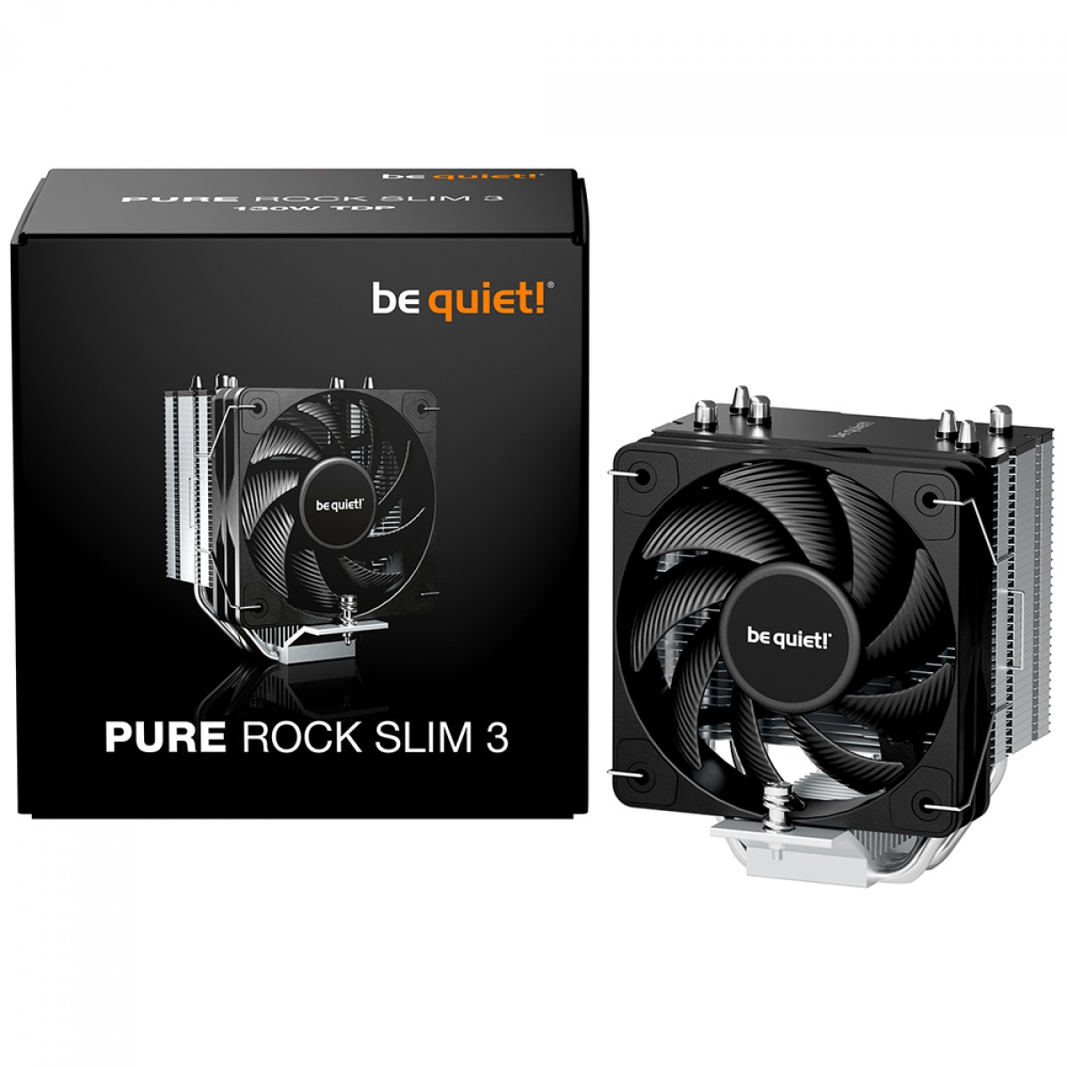 Cooler Para Processador Be Quiet Pure Rock Slim 3, 100mm, Intel/AMD, Preto, BK047