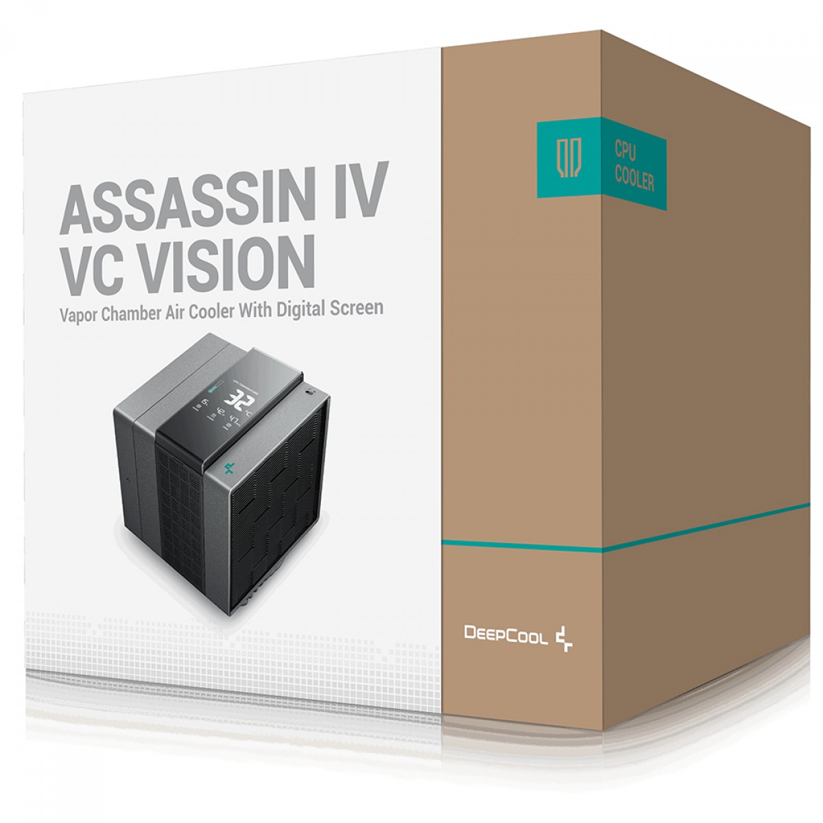 Cooler Para Processador DeepCool Assassin IV VC Vision, 140mm, Display Digital, Intel-AMD, Preto, R-ASN4-BKNVMD-G