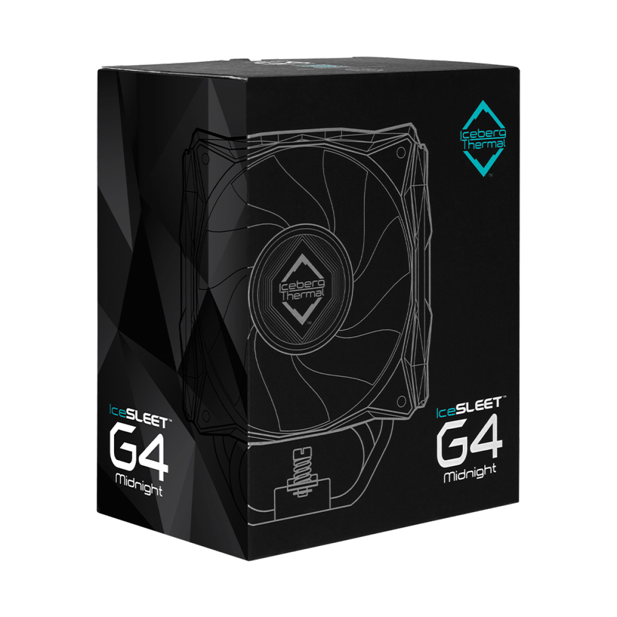 Cooler Para Processador Iceberg Thermal IceSLEET G4 Midnight, 120mm, ARGB, Intel-AMD, Preto, ICESLEETG4MD-BBB-00A