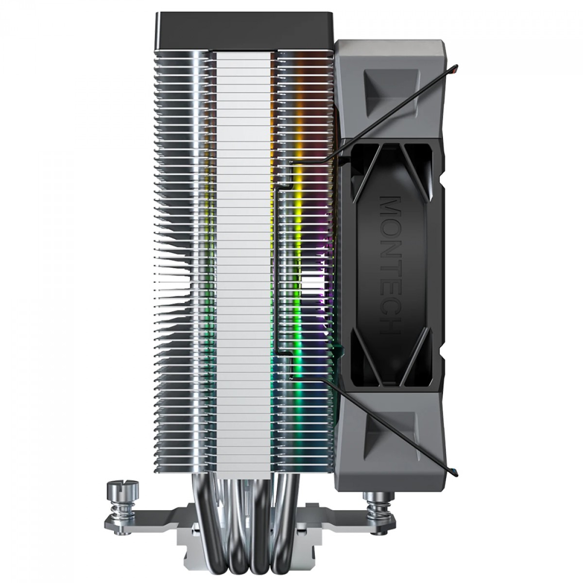 Cooler para Processador Montech NX400 ARGB, 120mm, Intel-AMD, Preto