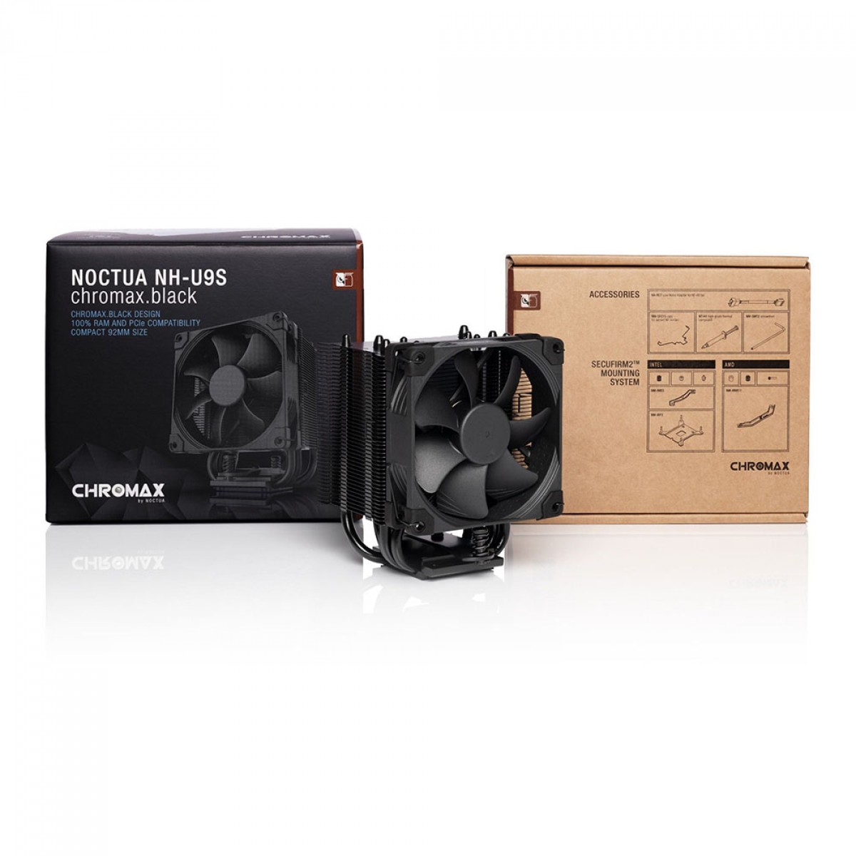 Cooler Para Processador Noctua NH-U9S chromax.black, 92mm, Intel-AMD, Black
