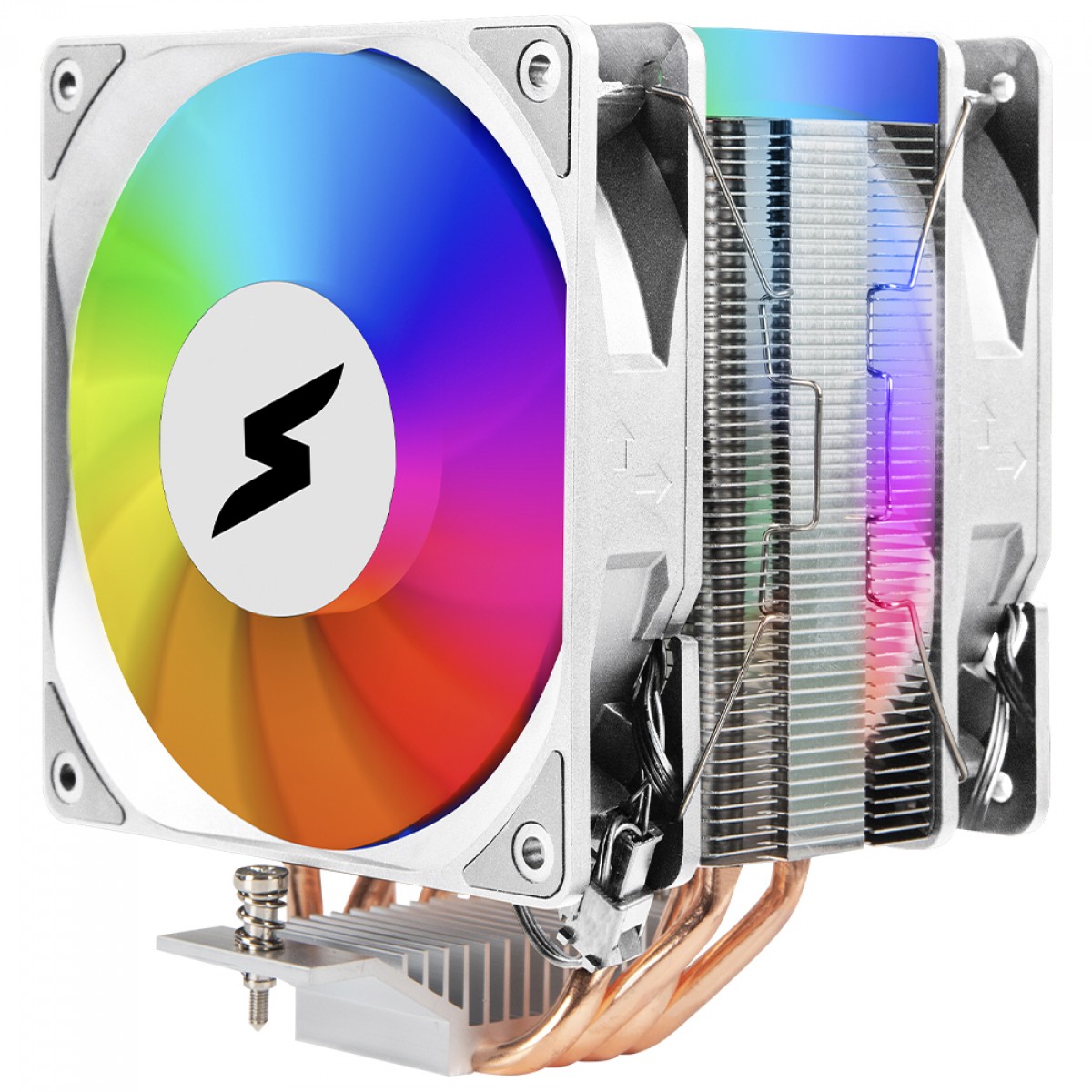 Cooler Para Processador SuperFrame SuperFlow 450, ARGB, 120mm, Intel/AMD, Branco, SF-AC-404HW2FIAA