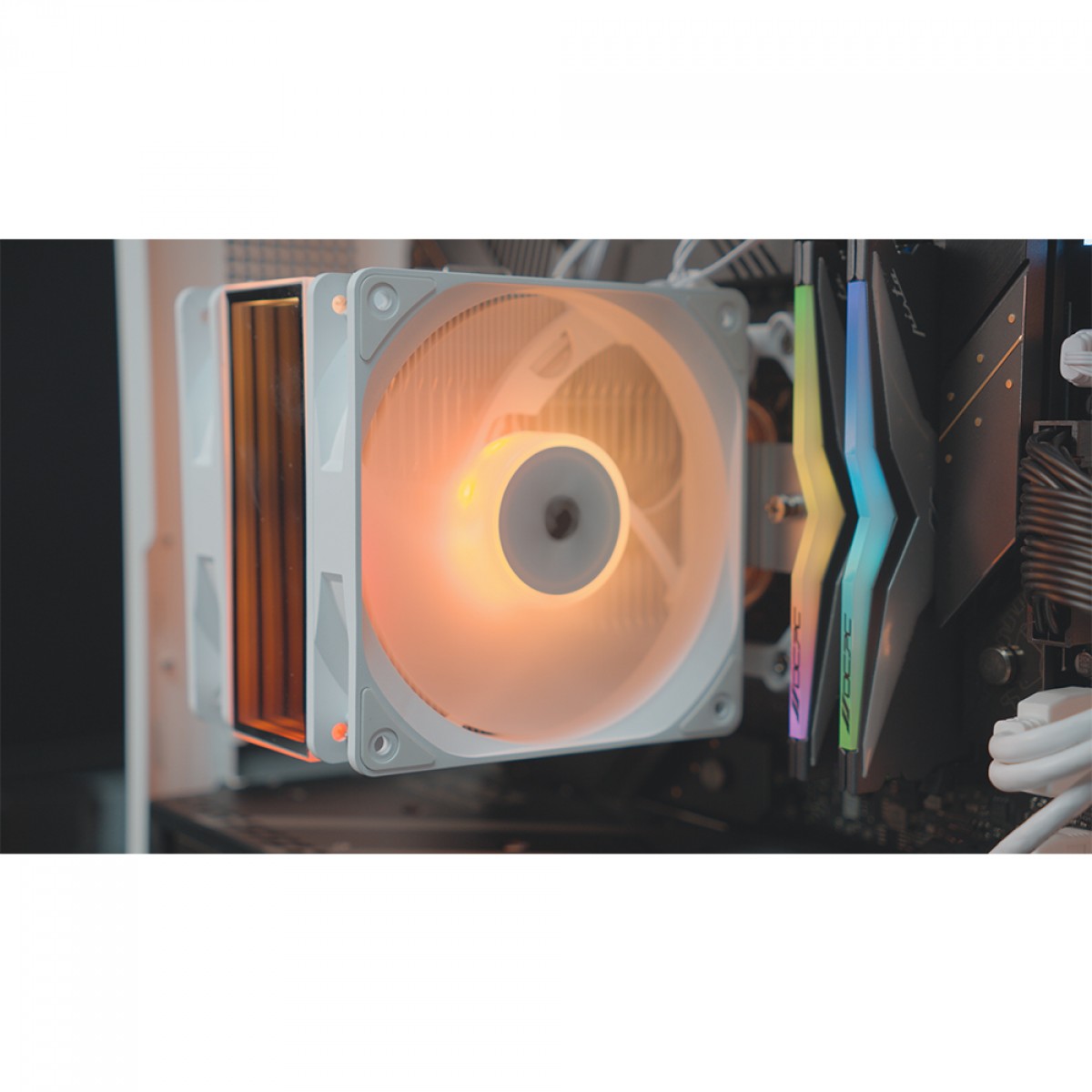 Cooler Para Processador SuperFrame SuperFlow 450, ARGB, 120mm, Intel/AMD, Branco, SF-AC-404HW2FIAA