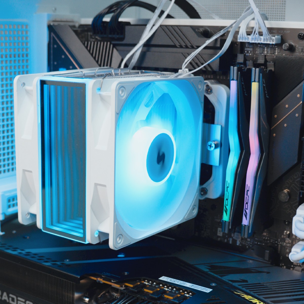 Cooler Para Processador SuperFrame SuperFlow 450, ARGB, 120mm, Intel/AMD, Branco, SF-AC-404HW2FIAA