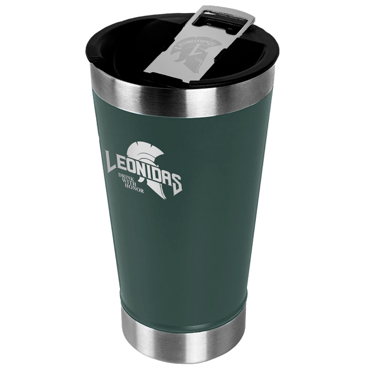 Copo Térmico Leonidas, 473ml, Quente ou Frio, Metal, Verde