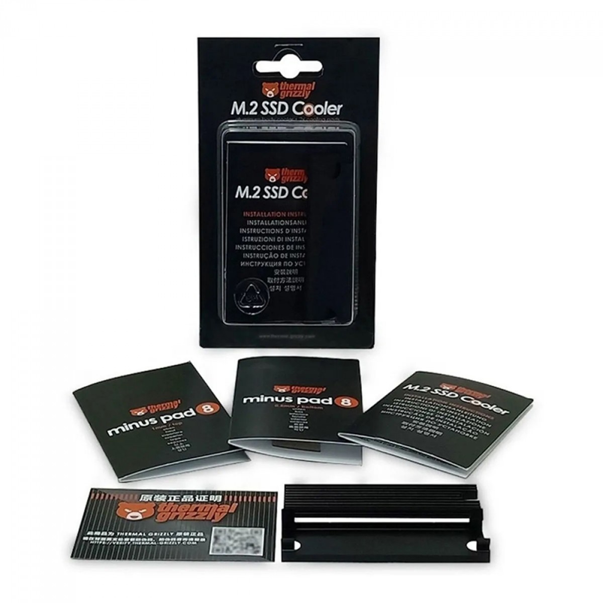 Dissipador de Calor Thermal Grizzly M.2 SSD Cooler, Minus Pad 8, TG-M2SSD-ABR