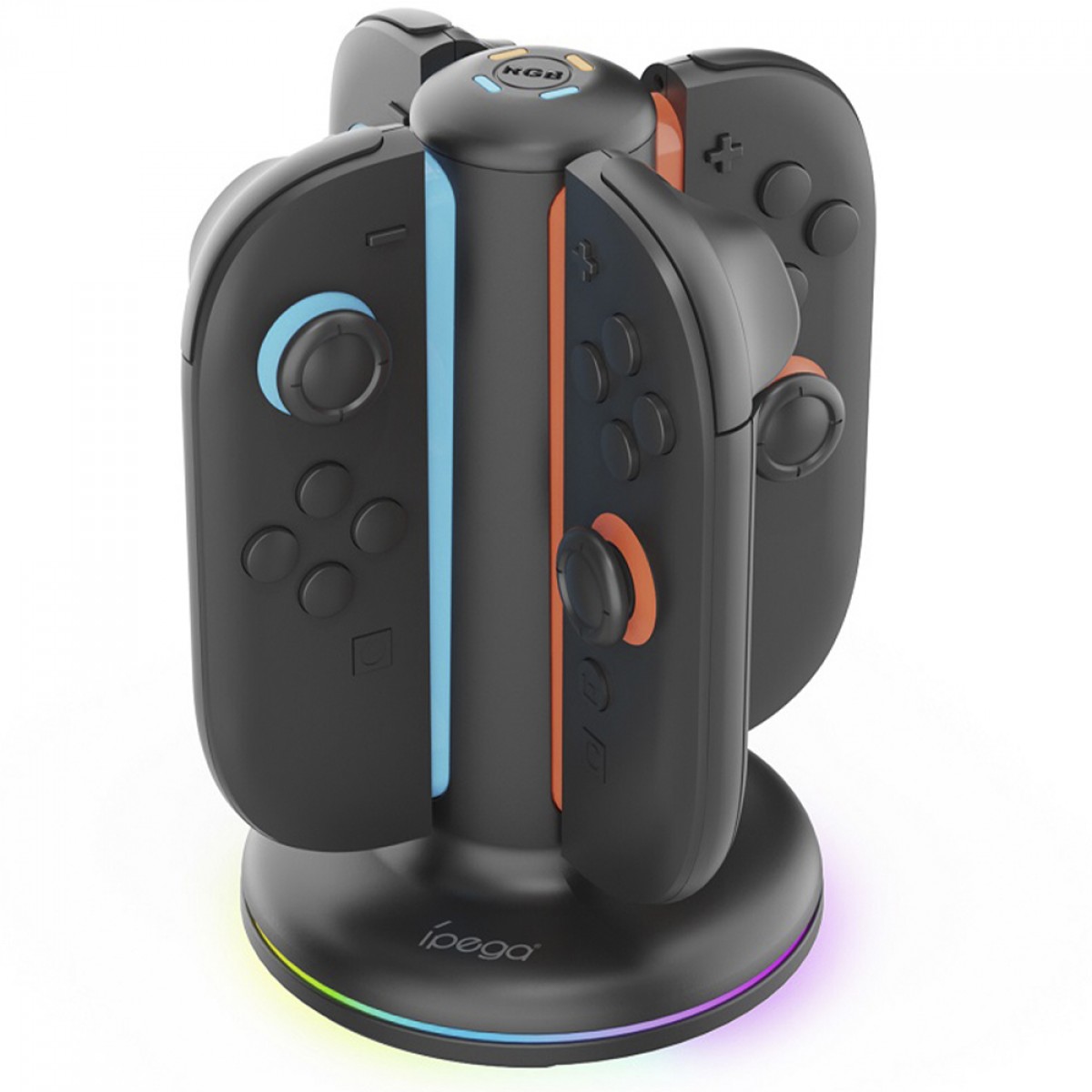 Dock De Carregamento Ipega, Para Nintendo Switch 2, Com 4 Slots, Preto, PG-SW2052