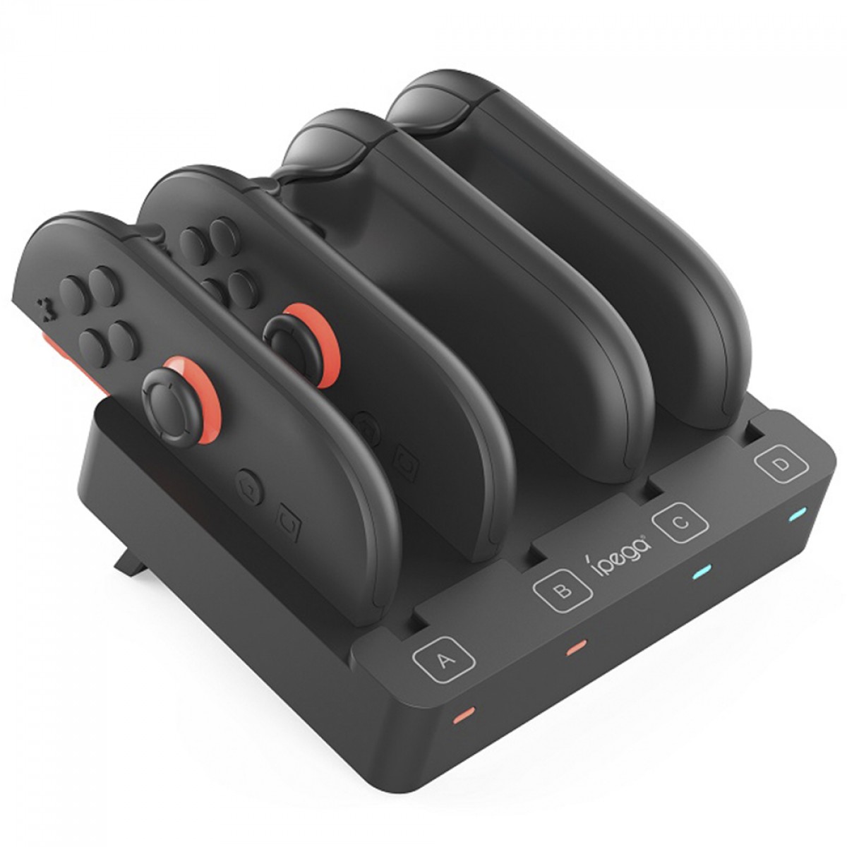 Dock De Carregamento Ipega, Para Nintendo Switch 2 / Switch OLED / Joy-Con, Com 4 Slots, Preto, PG-SW2081