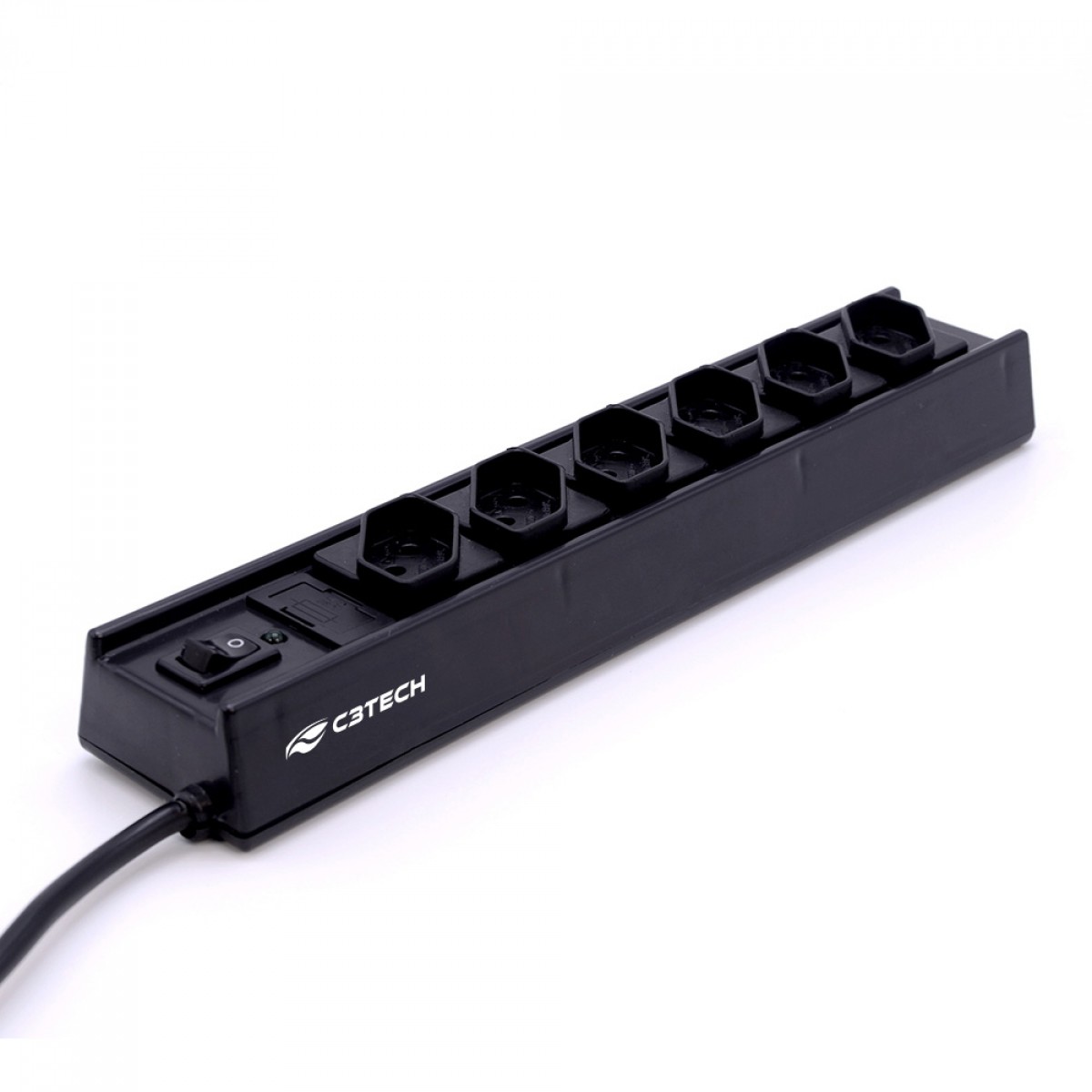 Filtro De Linha C3Tech FL-61BK 6 Tomadas, 1 M, Bivolt, Preto
