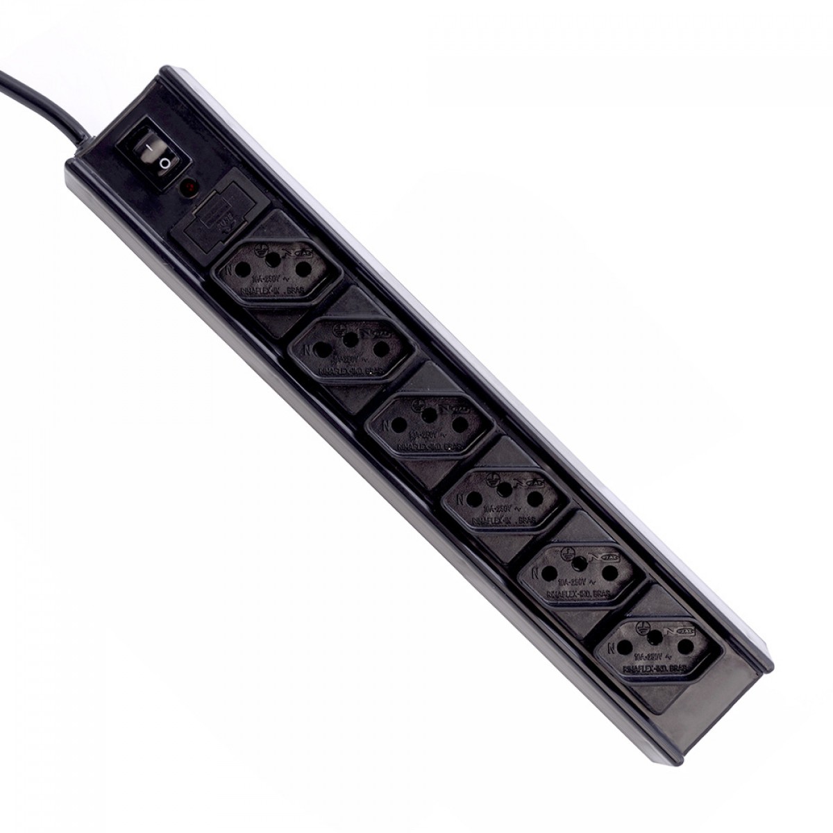 Filtro De Linha C3Tech FL-61BK 6 Tomadas, 1 M, Bivolt, Preto