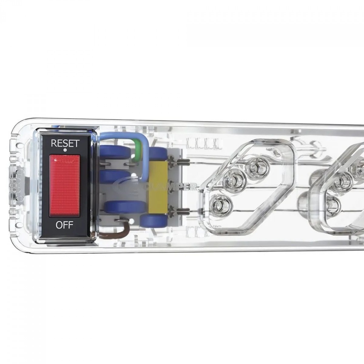 Filtro de Linha DPS ICLAMPER Energia 5 Tomadas, 127/220 volts, LCF, 1M, Transparente, Bivolt