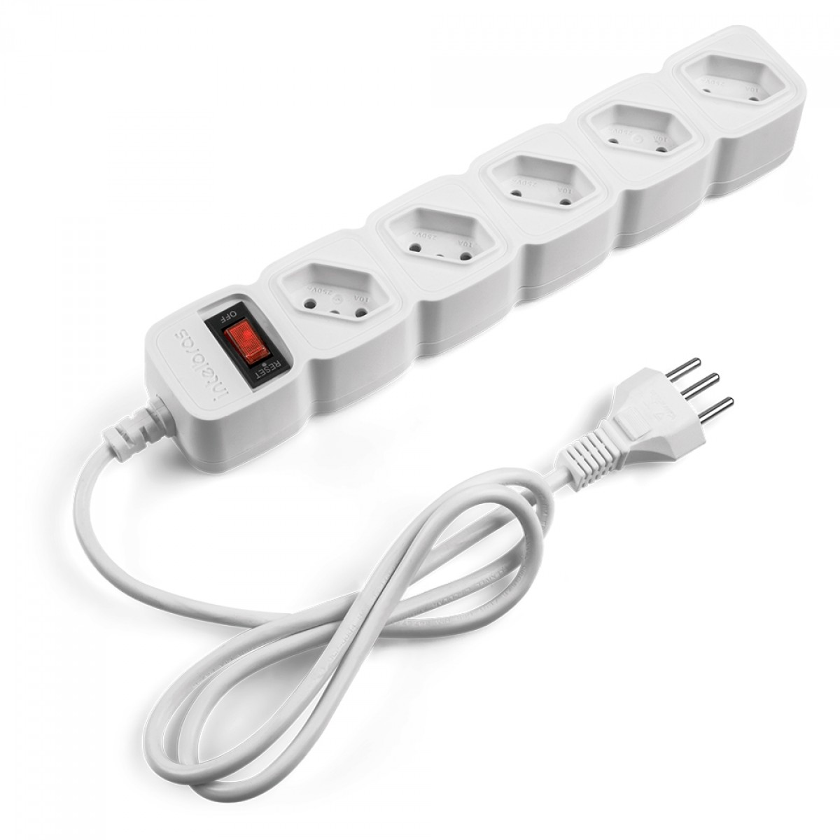 Filtro de Linha Intelbras Com 5 Tomadas, Branco, EPE 205 + BR