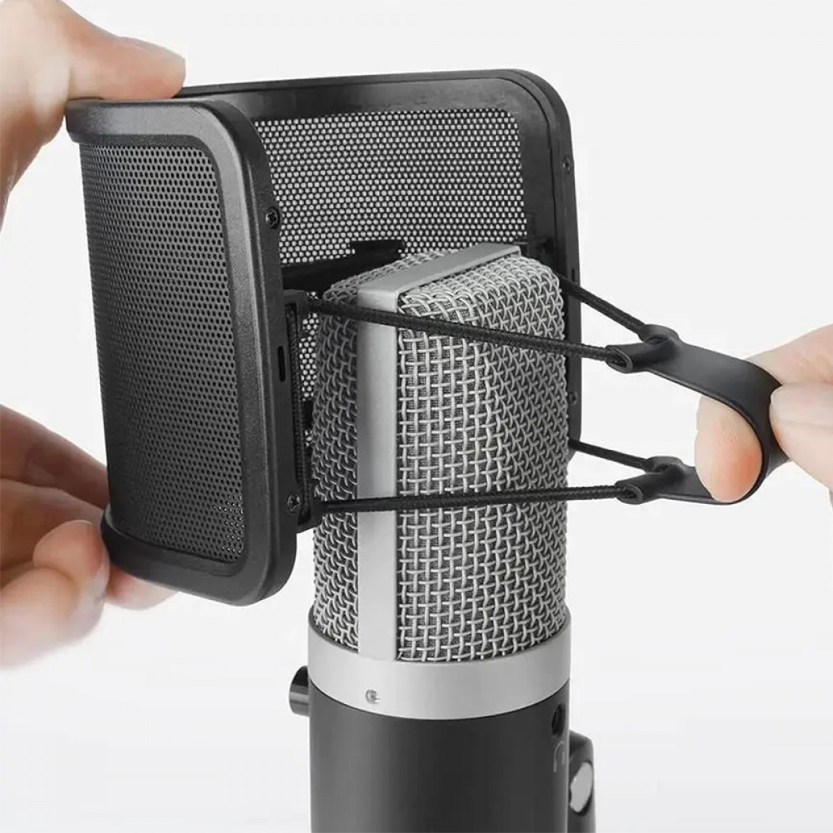 Filtro Pop Fifine U1 Para Microfone Estúdio Gravação, Preto