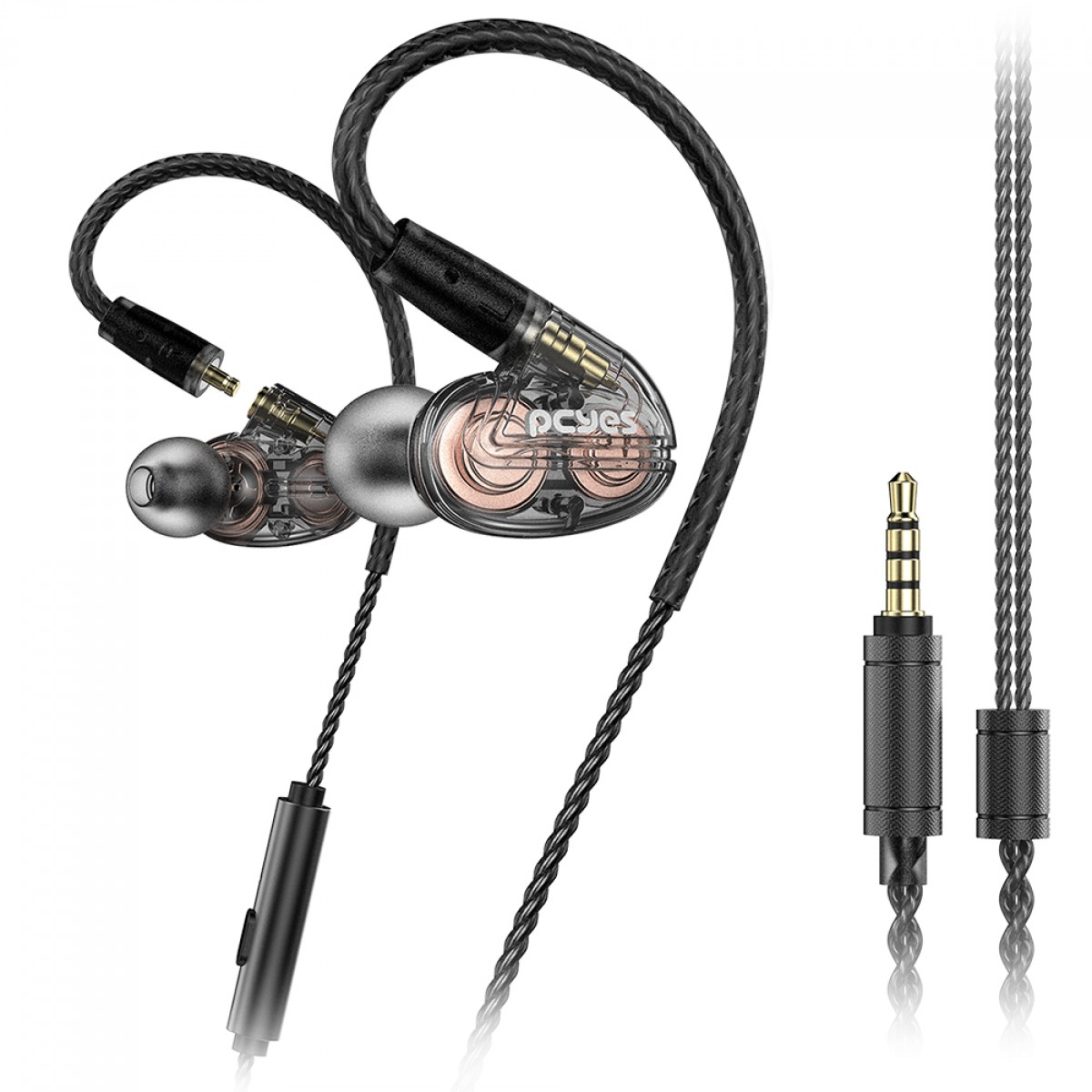 Fone de Ouvido Gamer PCYes Kheper, Intra Auricular, Driver Dinâmico, P3, Cabo Destacável, Com Microfone, Preto, FPKH2DD