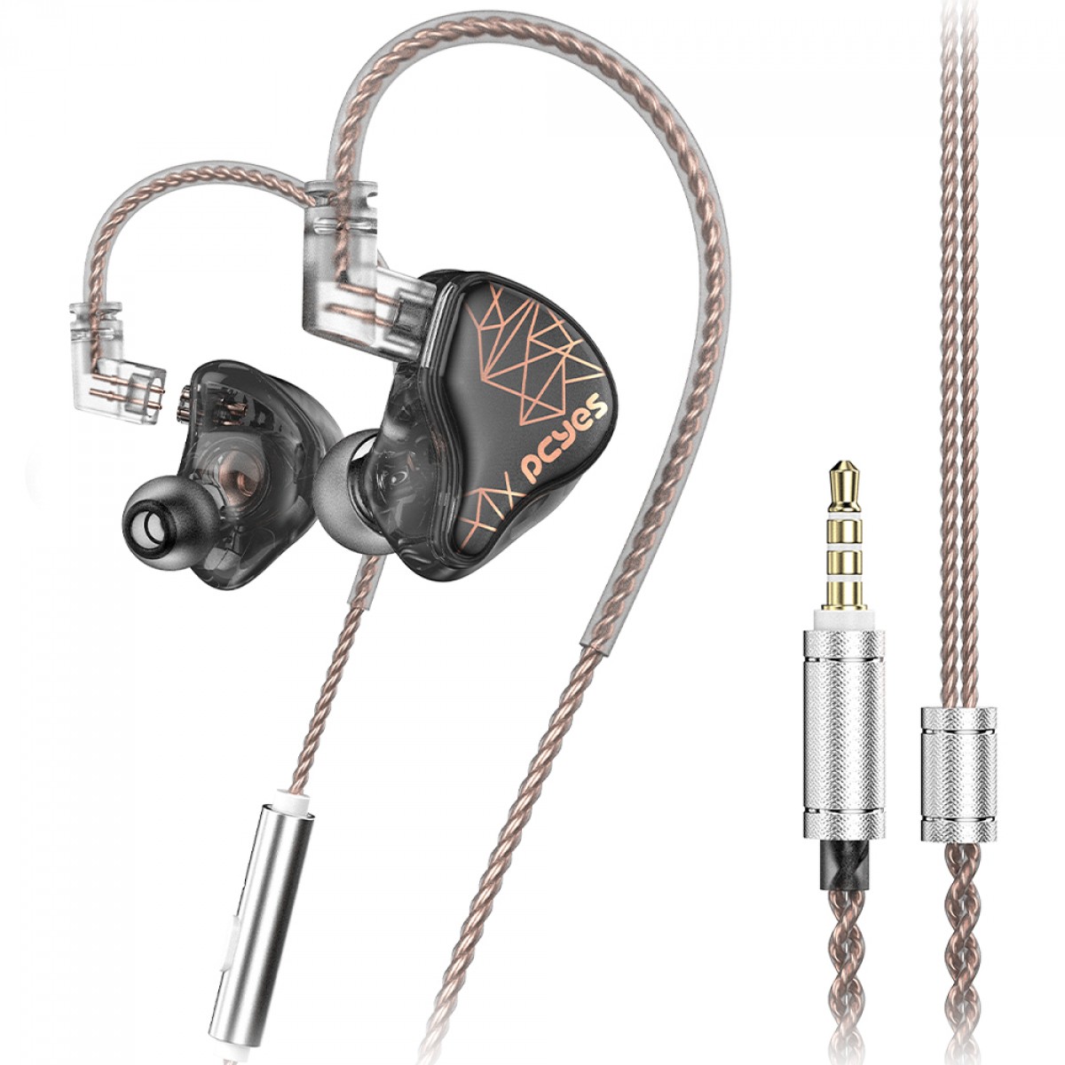 Fone de Ouvido Gamer PCYes Myria, Intra Auricular, Driver Dinâmico de 10mm, P3, Cabo Destacável, Com Microfone, Preto, FPMY1DD