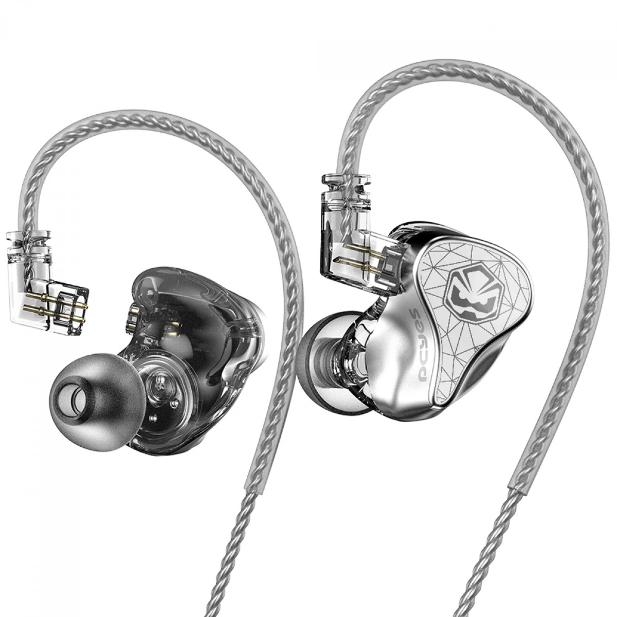 Fone de Ouvido Gamer PCYes Tyet, Intra Auricular, Driver Dinâmico de 10mm, P3, Cabo Destacável, Com Microfone, Cinza, FPTY1DD