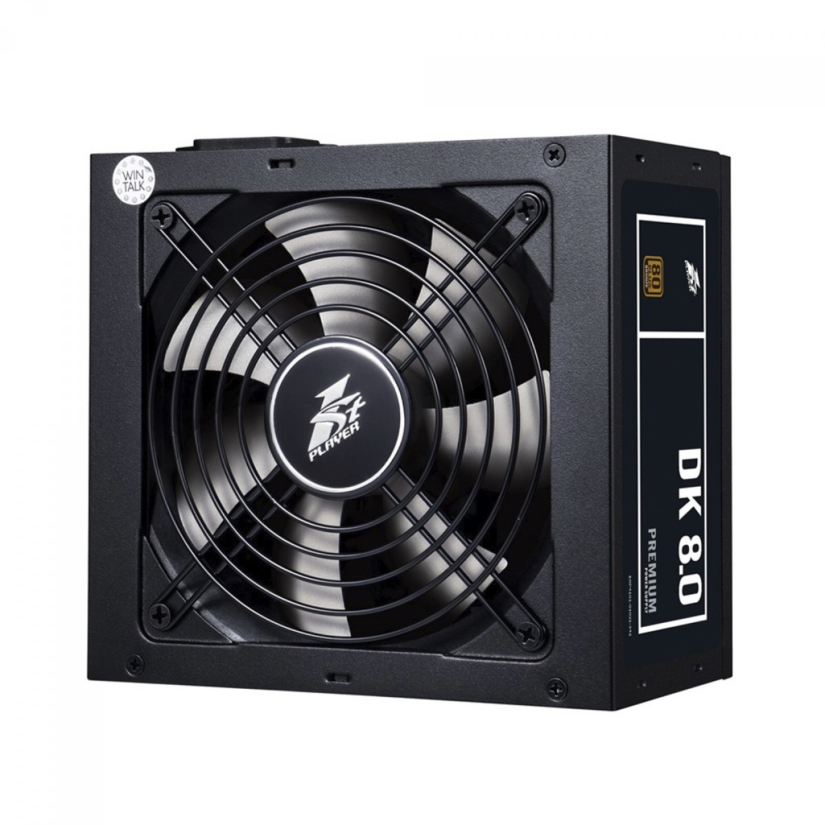 Fonte 1STPLAYER DK Premium, 800W, 80 Plus Bronze, Cabos Flat, PFC Ativo, Black, DKP-PS-800AX