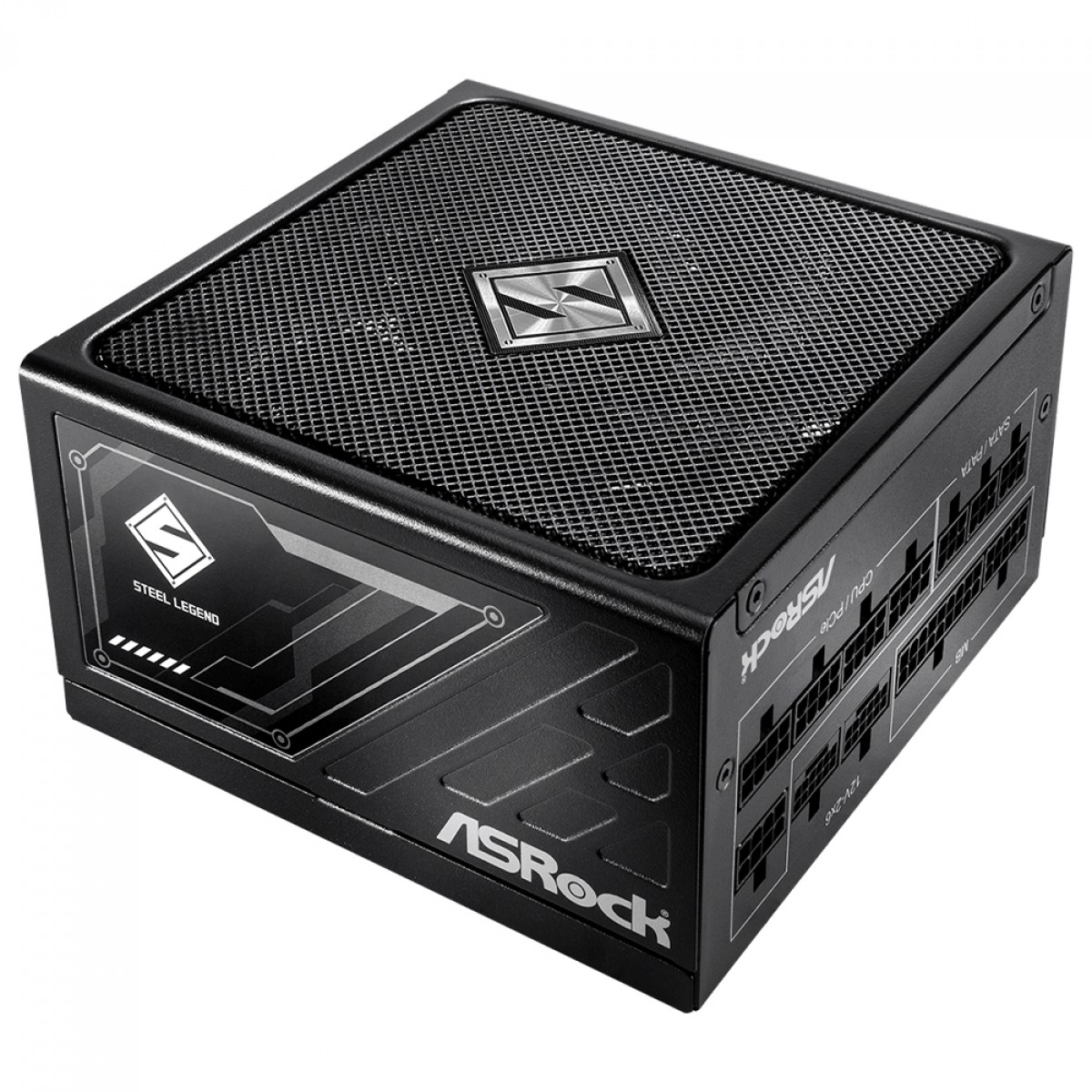 Fonte ASRock Steel Legend, 1200W, 80 Plus Gold, Cybenetics Platinum, Full Modular, ATX 3.1, PCIe 5.1, Preto, SL-1200G