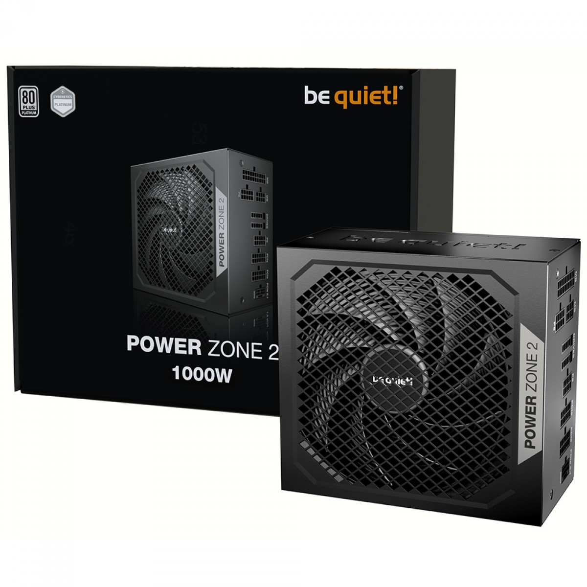Fonte Be Quiet Power Zone 2, 1000W, 80 Plus Platinum, Cybenetics Platinum, PFC Ativo, Full Modular, Preto, BP008US