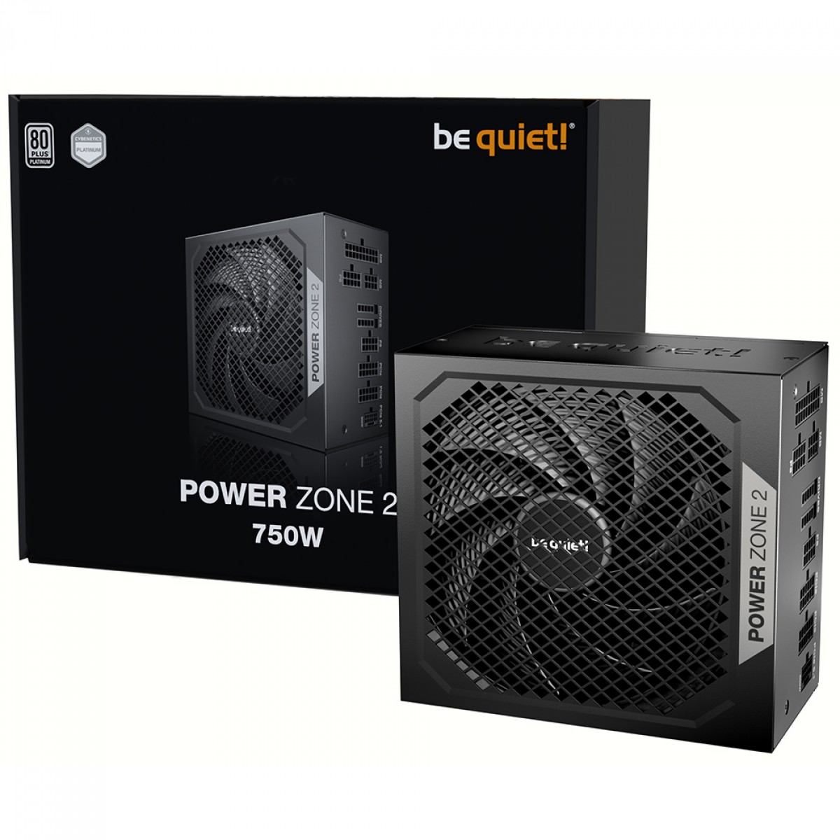 Fonte Be Quiet Power Zone 2, 750W, 80 Plus Platinum, Cybenetics Platinum, PFC Ativo, Full Modular, Preto, BP006US