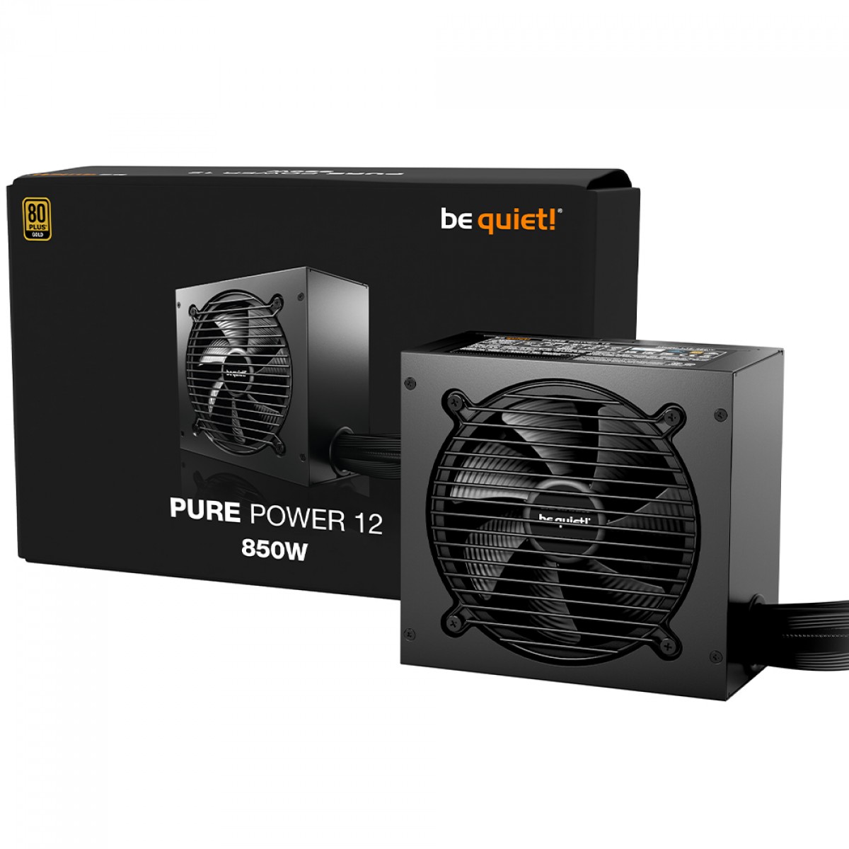 Fonte Be Quiet Pure Power 12, 850W, 80 Plus Gold, PFC Ativo, Preto, BP004US