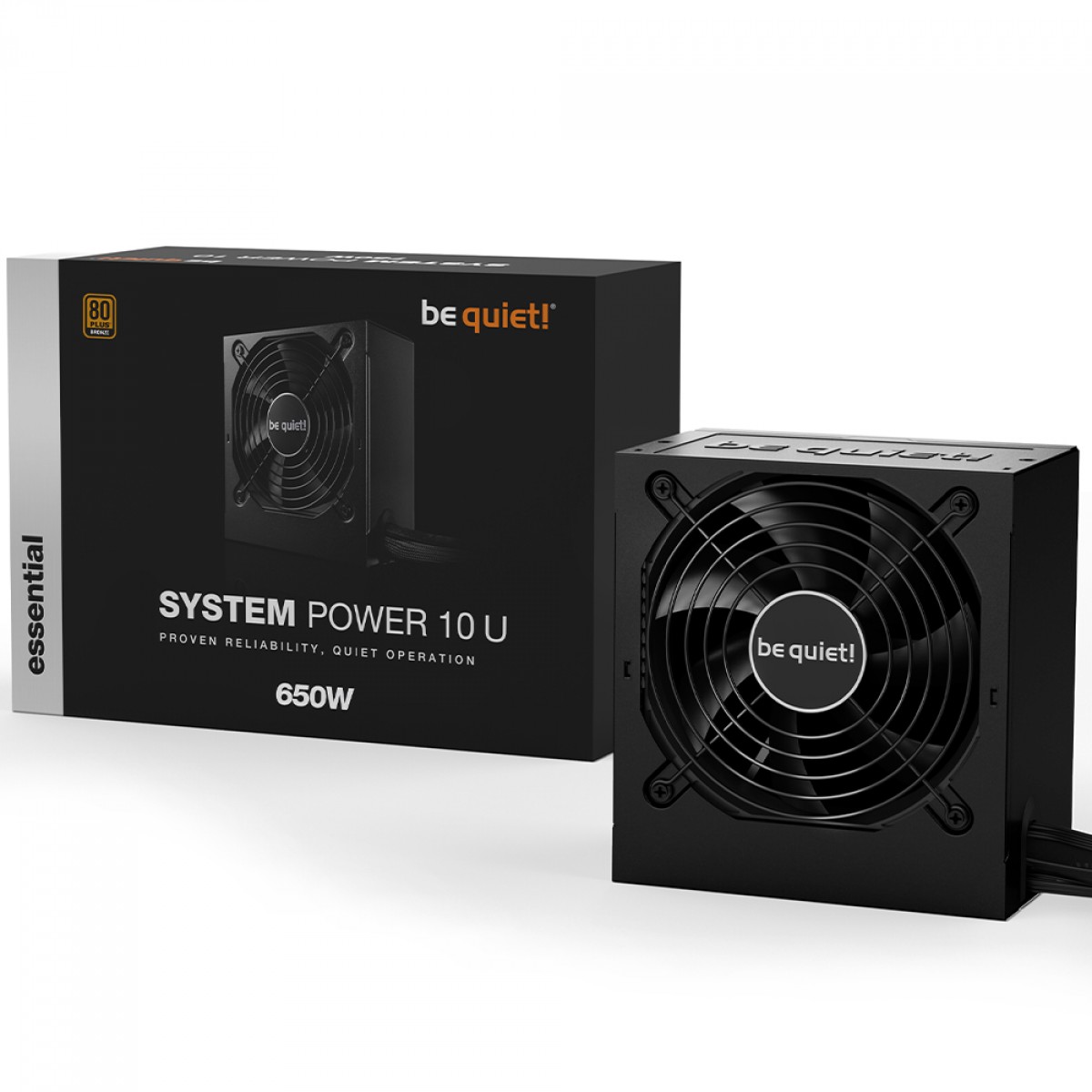 Fonte Be Quiet System Power 10 U, 650W, 80 Plus Bronze, PFC Ativo, Black, BN688