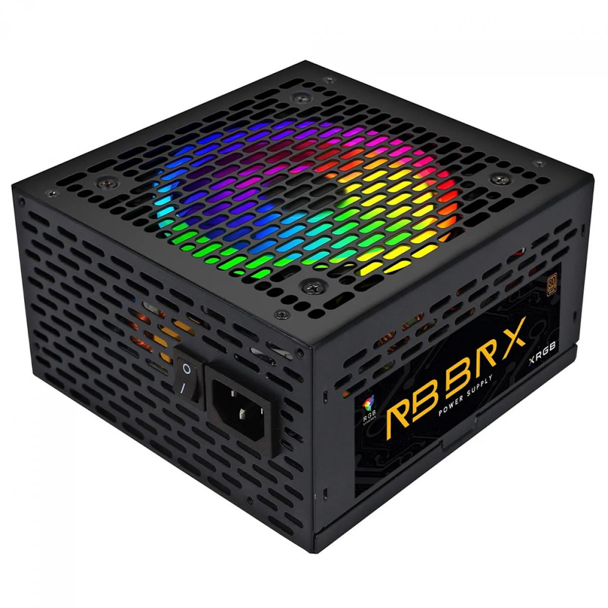 Fonte BRX Rainbow RGB, 550W, 80 Plus Bronze, PFC Ativo, RB550W