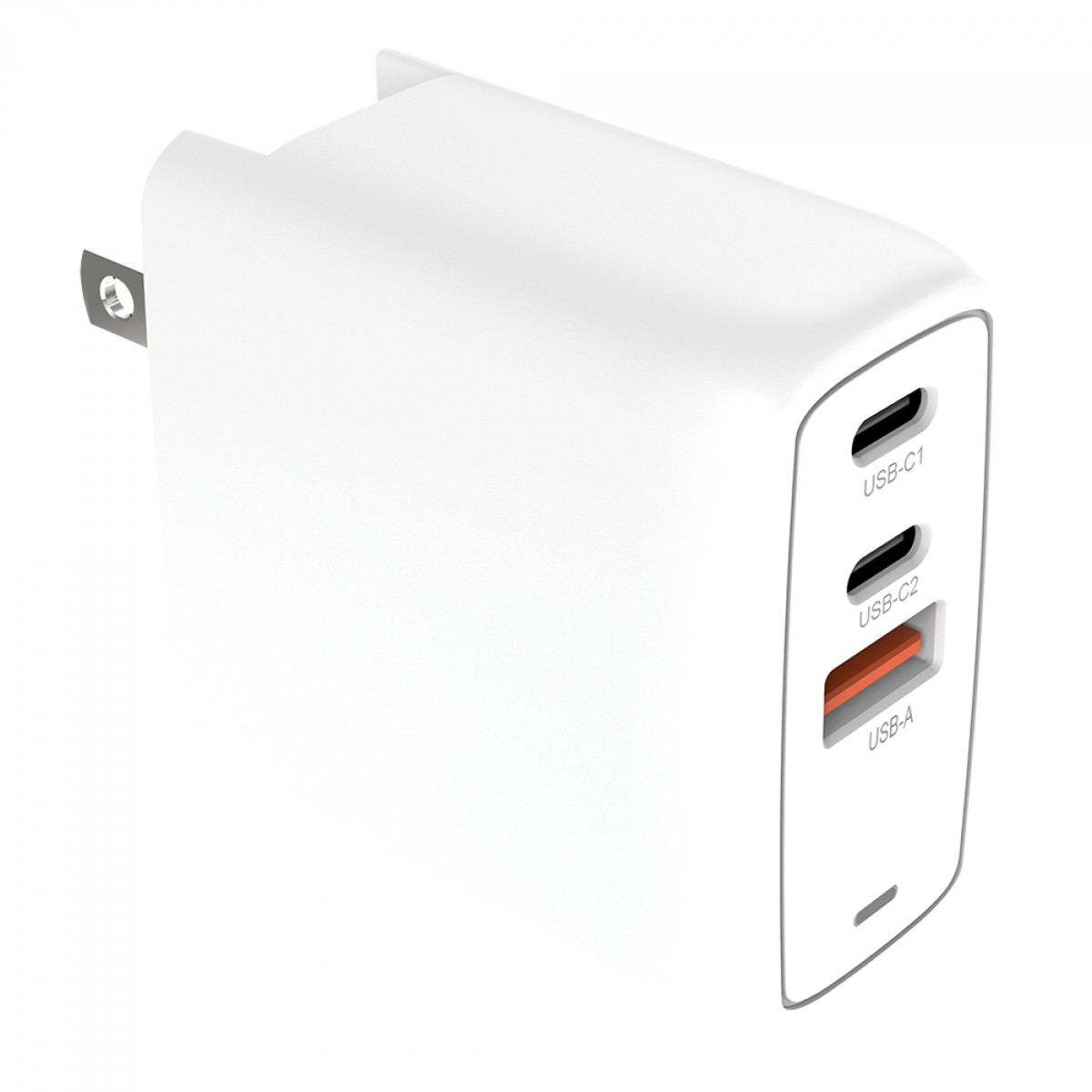 Fonte Carregador Creative GaN 67W, USB A + Type C, Quick Charger, Branco, 51MZ0515AA000