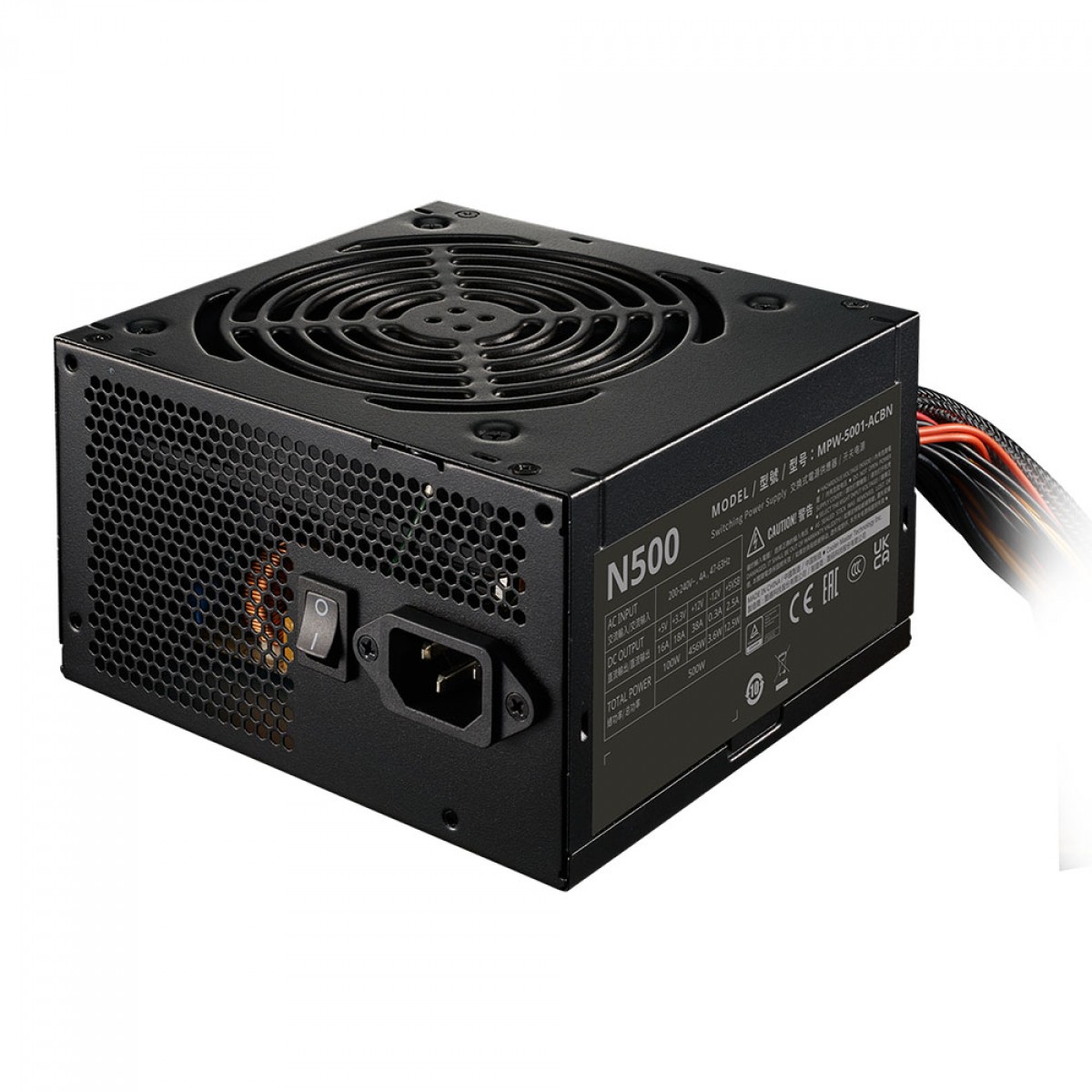 Fonte Cooler Master Elite NEX N500, 500W, PFC Ativo, Black, MPW-5001-ACAN-BBR