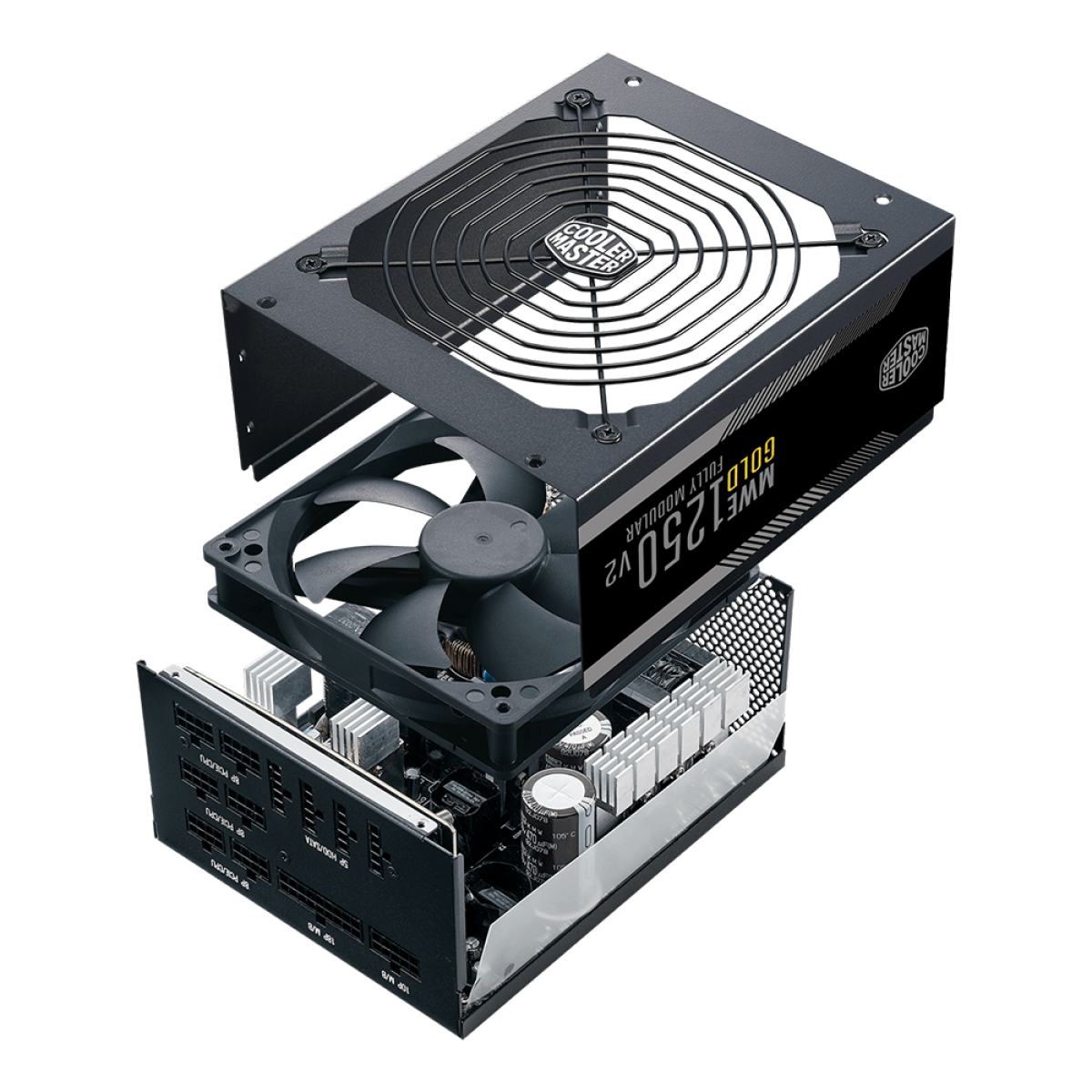 Fonte Cooler Master MWE 1250W V2, 80 Plus Gold, PFC Ativo, Full Modular, Black, MPE-C501-AFCAG-3WO