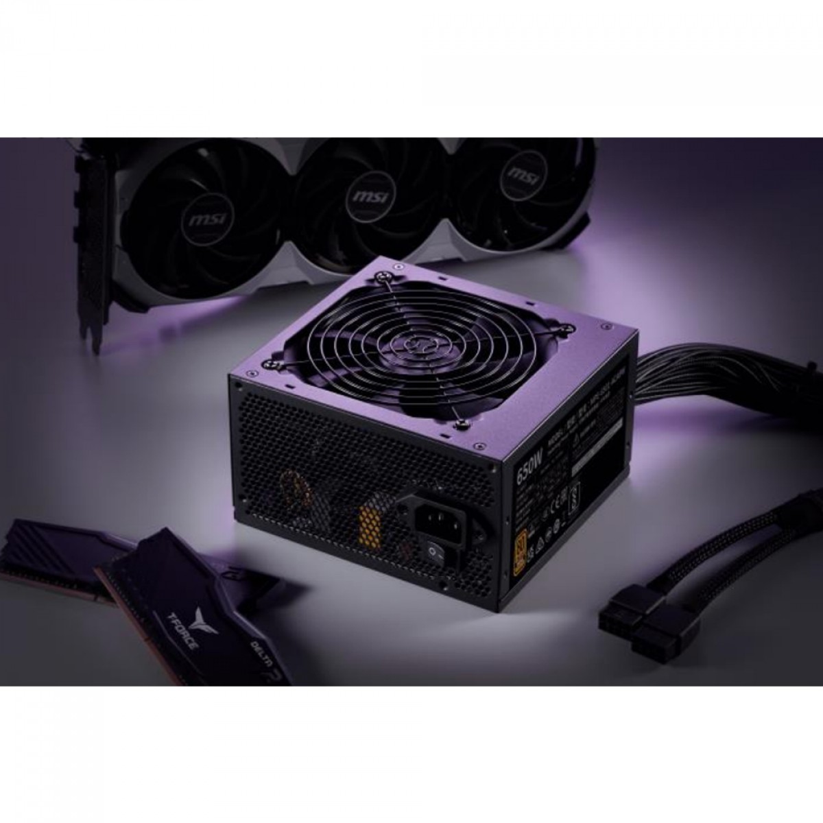 Fonte Cooler Master MWE 650 BRONZE - V3, 650W, 80 Plus Bronze, ATX 3.1, PFC Ativo, MPE-6501-ACAAW-3BBR