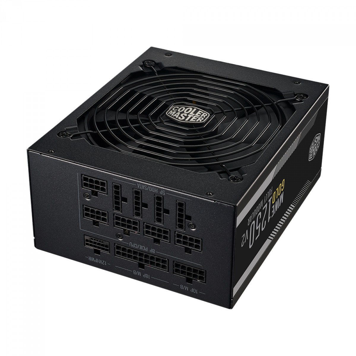 Fonte Cooler Master MWE Gold 1250W V2, 80 Plus Gold, PCI-E 5.0, PFC Ativo, Full Modular, Black, MPE-C501-AFCAG-3BR