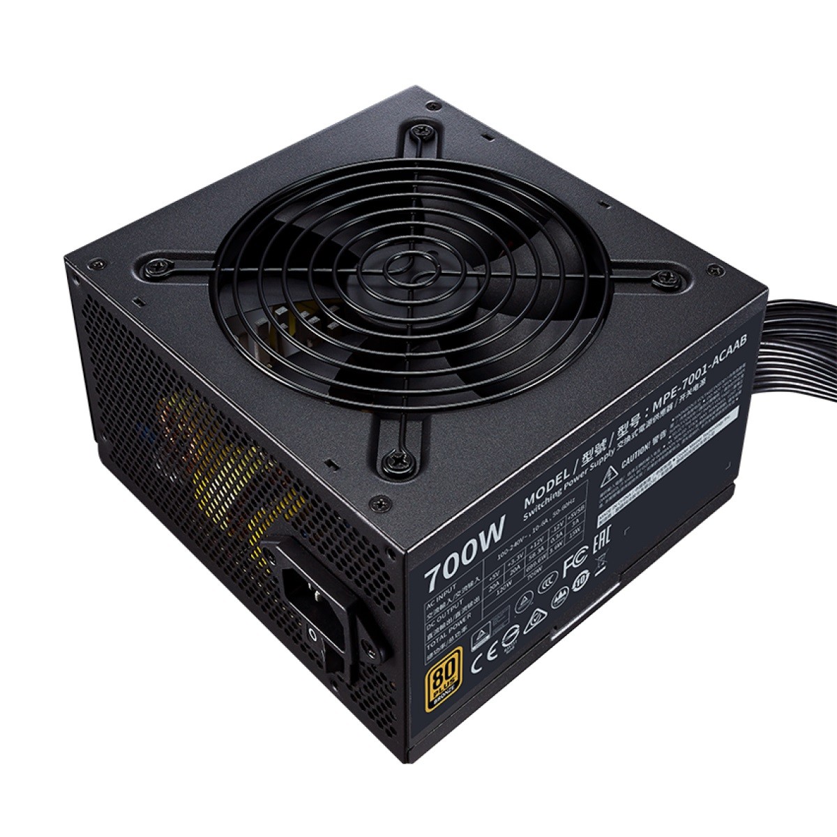 Fonte Cooler Master MWE V2 700W, 80 Plus Bronze, PFC Ativo, Black, MPE-7001-ACAAB-BR