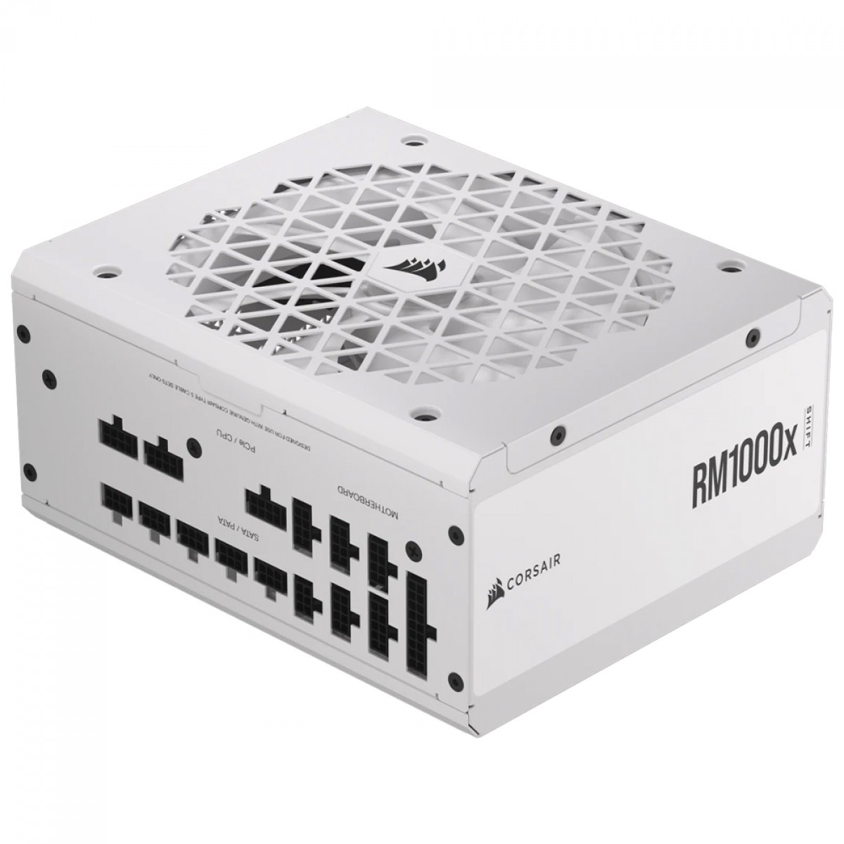 Fonte Corsair RM1000x Shift White, 1000W, 80 Plus Gold, Full Modular, Branco, CP-9020275-BR