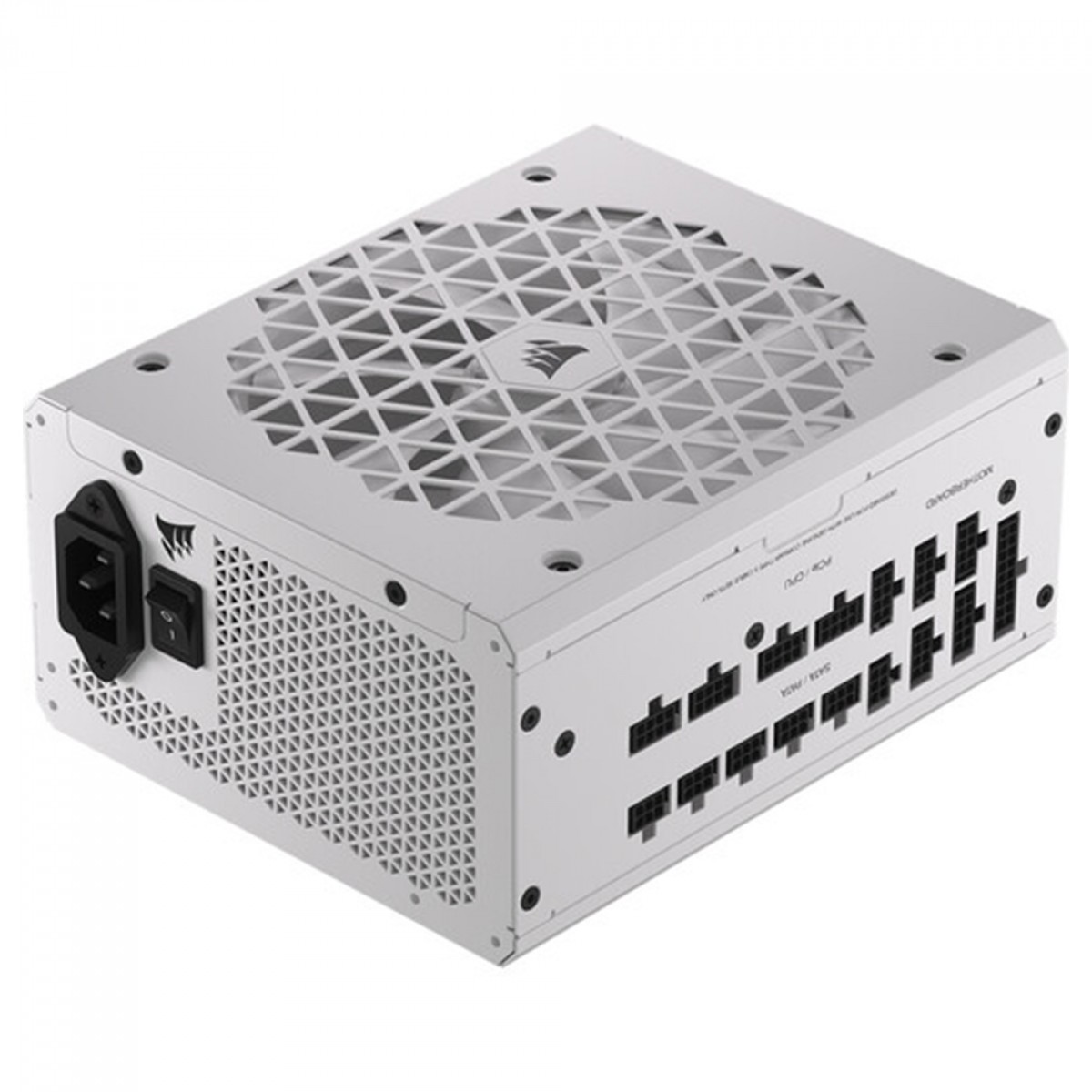 Fonte Corsair RM1200x Shift White, 1200W, 80 Plus Gold, Full Modular, Branco, CP-9020276-BR