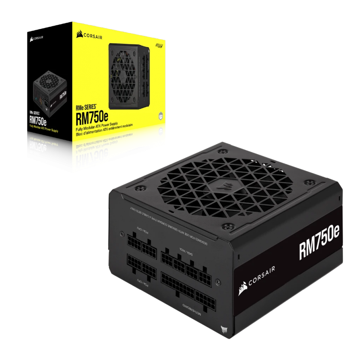 Fonte Corsair RM750E 750W, 80 Plus Gold, Com conector PCIe 5.0, Full Modular, CP-9020262-WW