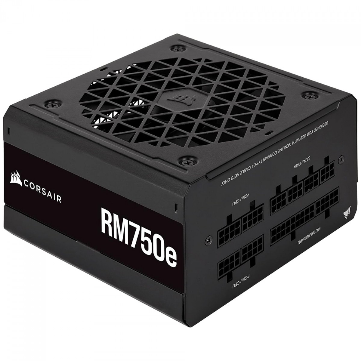 Fonte Corsair RM750e, 750W, 80 Plus Gold, PCIe 5.1, Full Modular, Black, ‎CP-9020262-BR